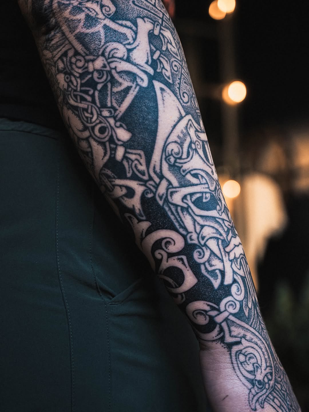 Tattoo by @kintyreink — blackwork, geometric