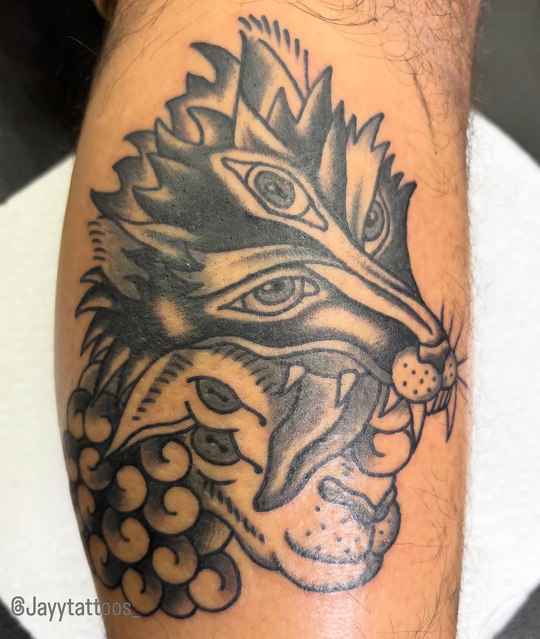 Tattoo by @jayytattoos_ — american_traditional, black_and_grey