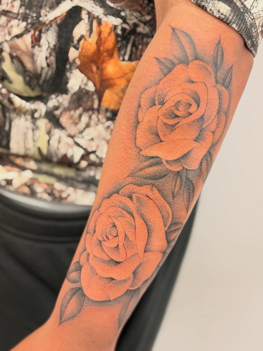 Tattoo by @shrimpfran — black_and_grey, realism