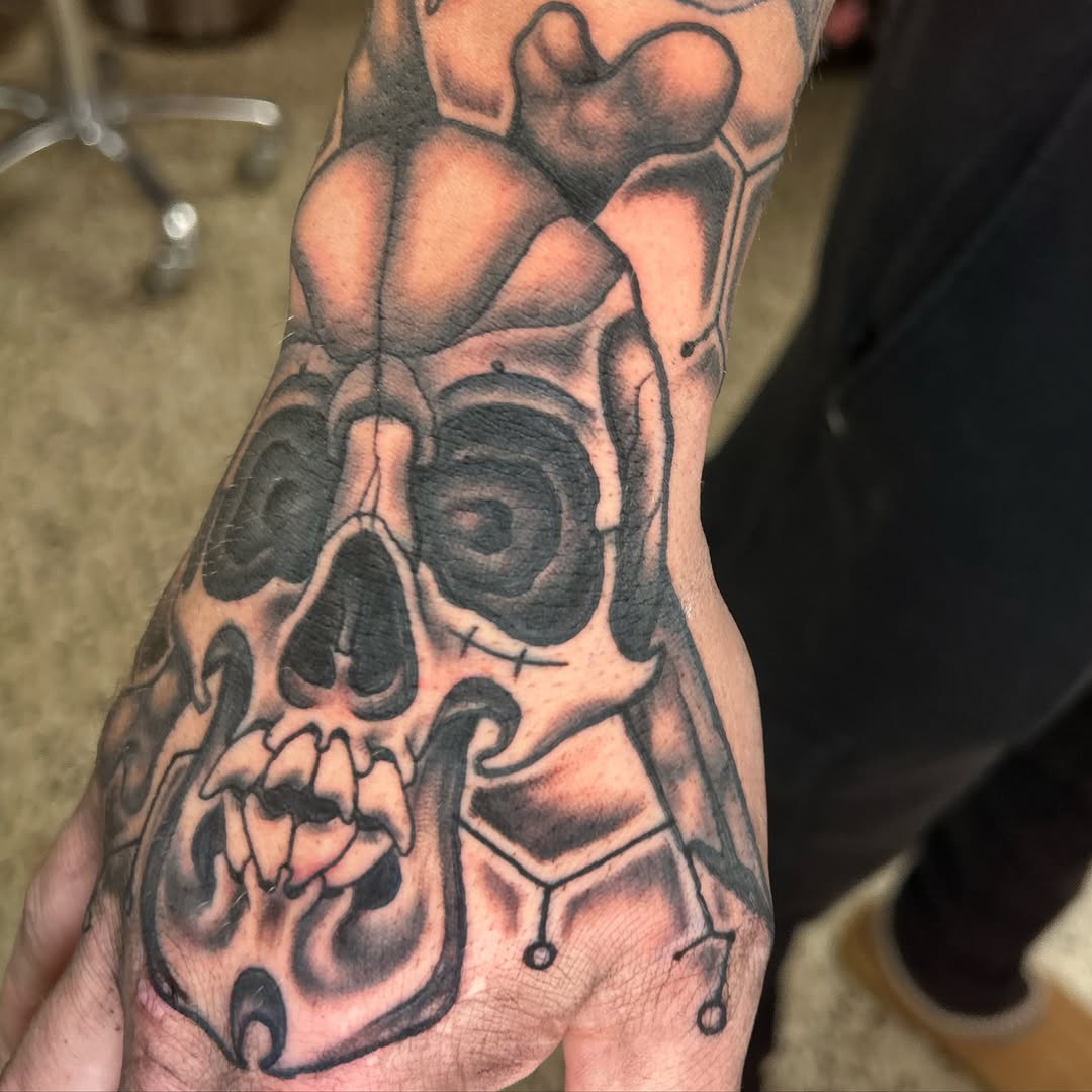 Tattoo by @jesuscheekstattoos โ black_and_grey, dark_realism