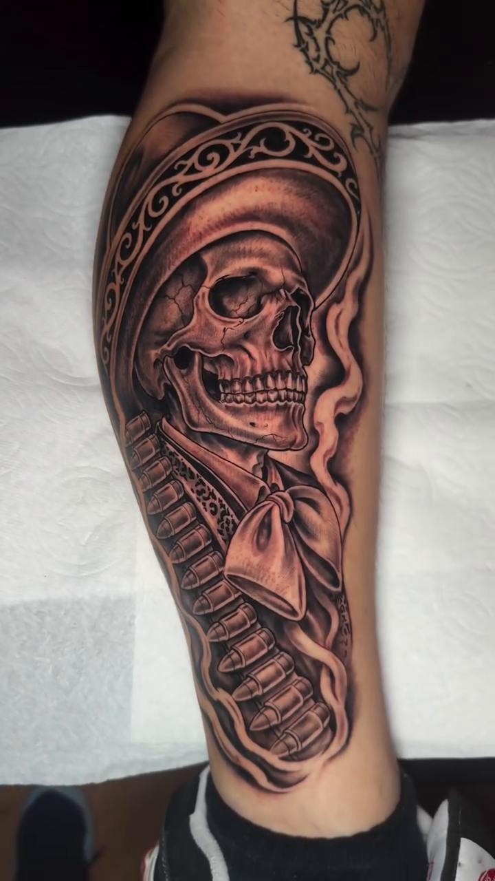 Tattoo by @namztattoo — chicano, black_and_grey