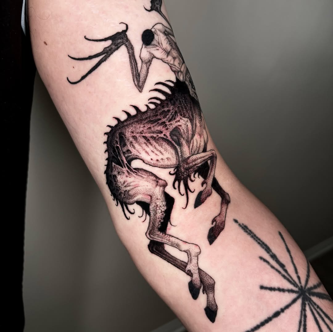 Tattoo by @crvbcore — dark_realism, dotwork