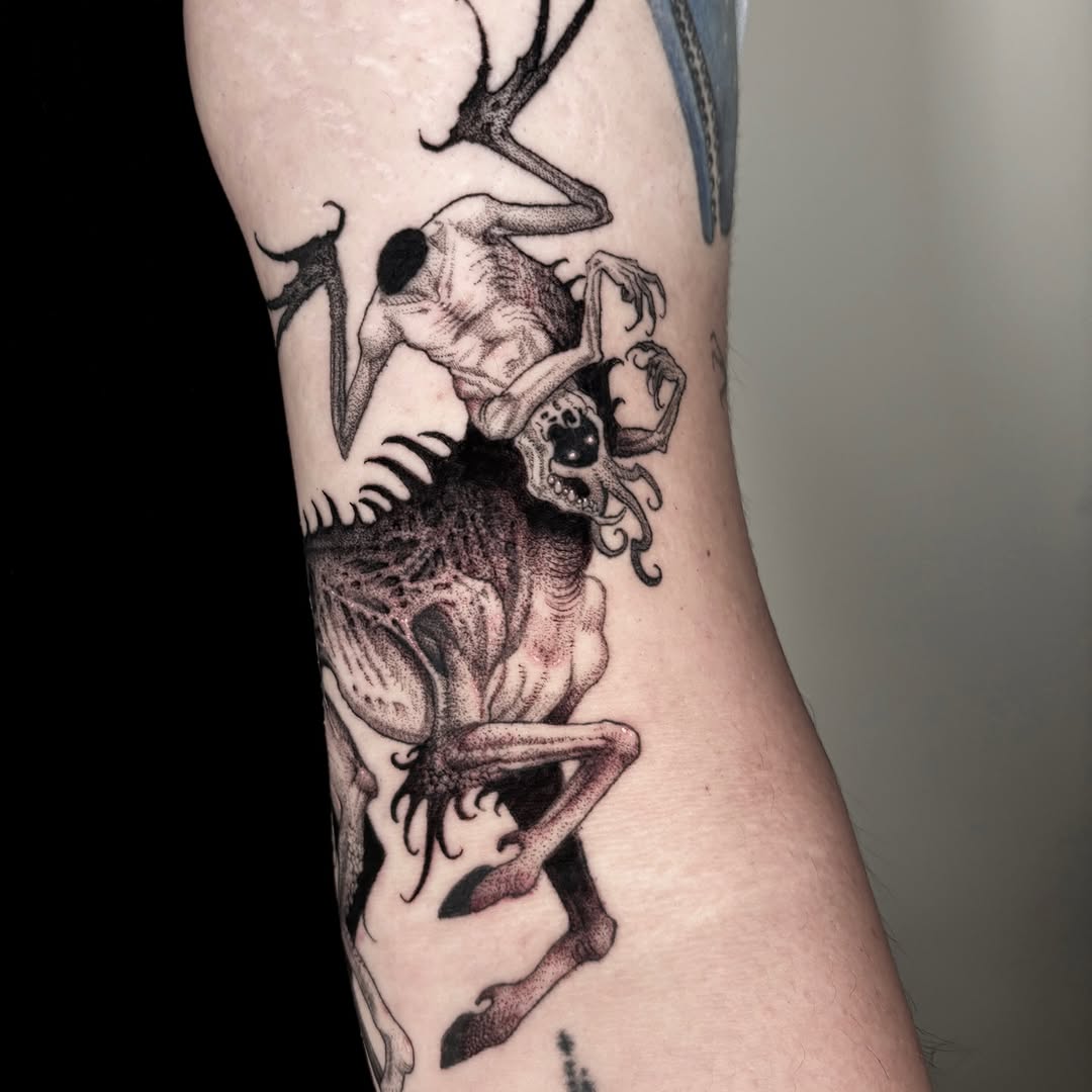 Tattoo by @crvbcore — dark_realism, dotwork