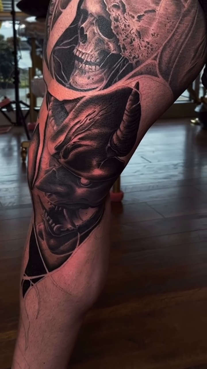 Tattoo by @cazztro.tattoo โ black_and_grey, realism