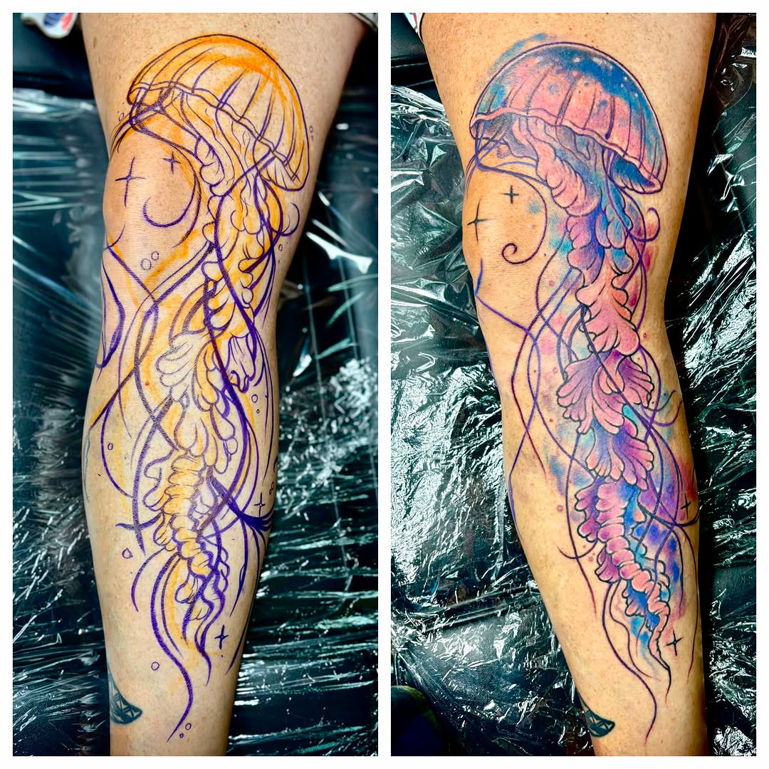 Tattoo by @danidemoart — watercolor, fine_line