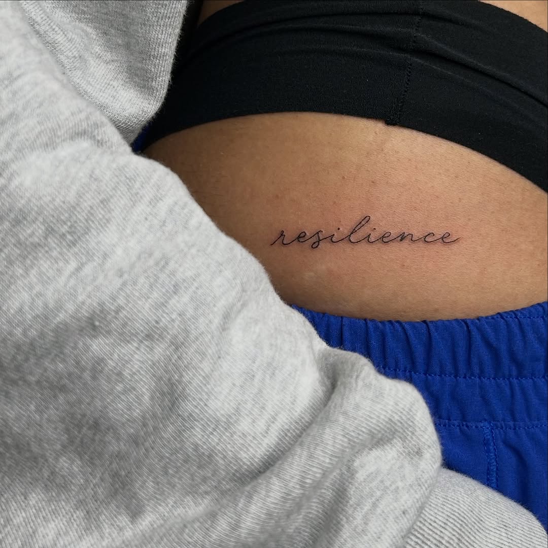 Tattoo by @fineline.tats — lettering_script, fine_line
