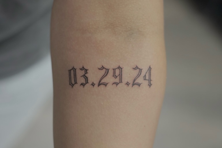 Tattoo by @david_ensoink — lettering_script