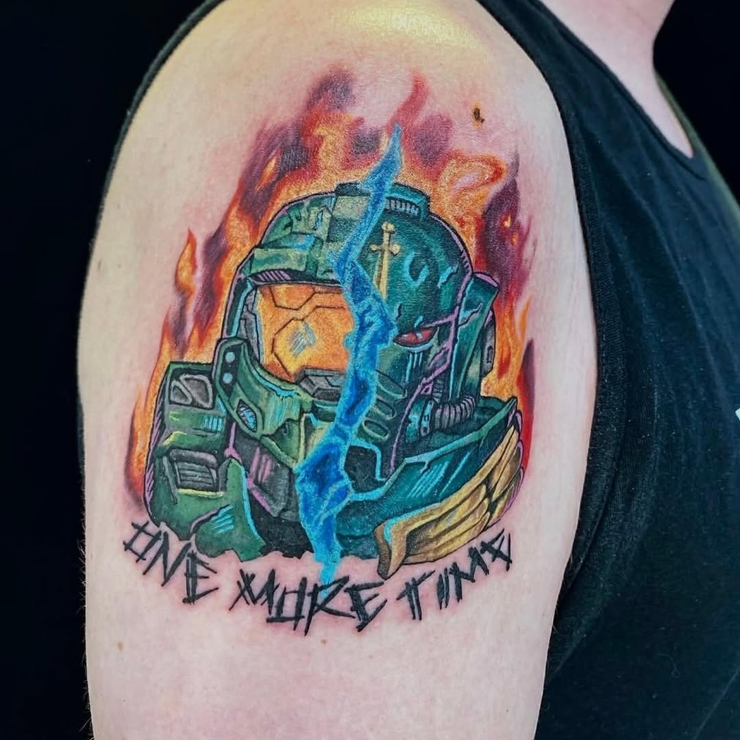 Tattoo by @dragonrock_tattoos — new_school, trash_polka