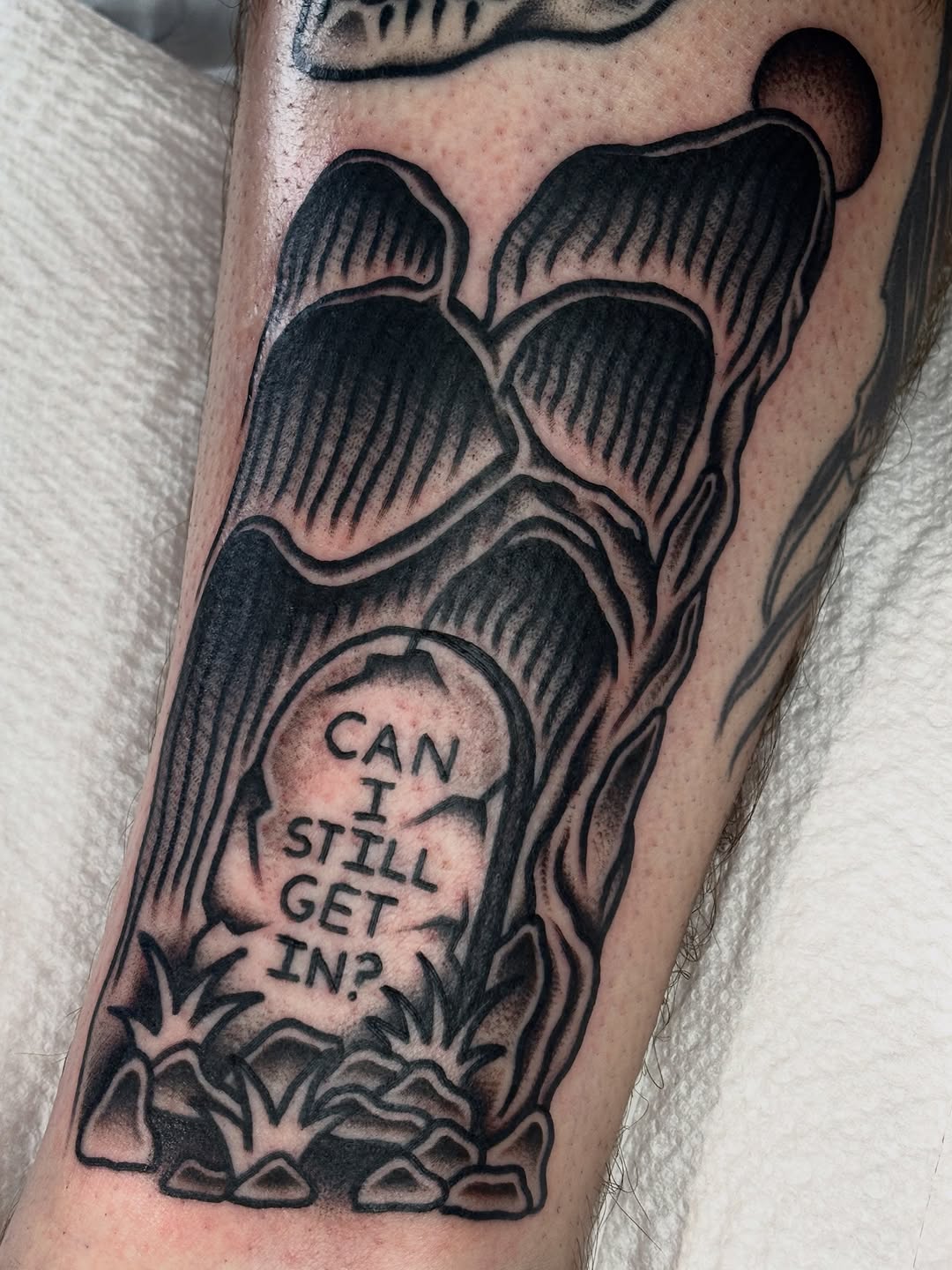 Tattoo by @smythtattoo — black_and_grey, lettering_script