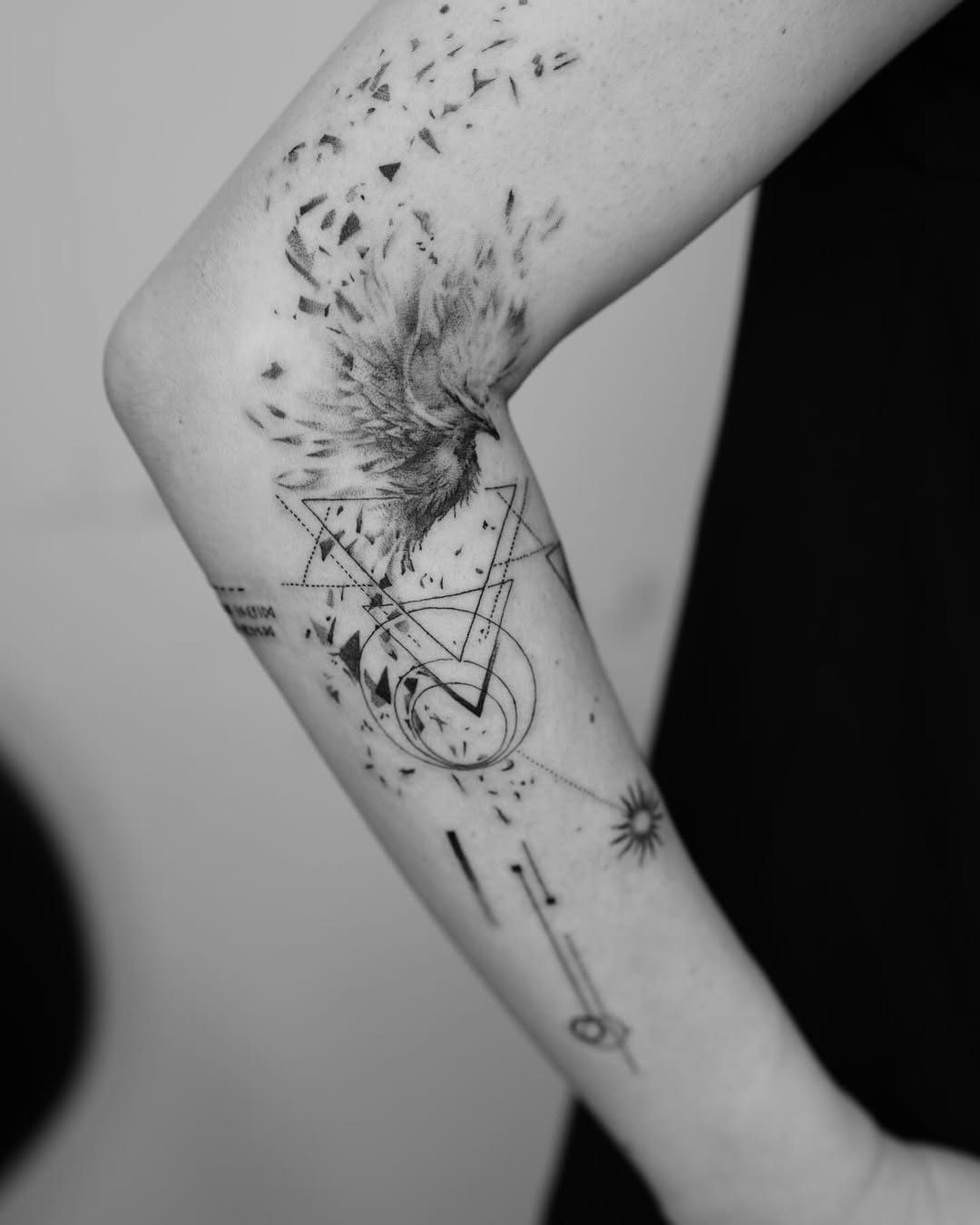 Tattoo by @arthoitam — geometric, black_and_grey