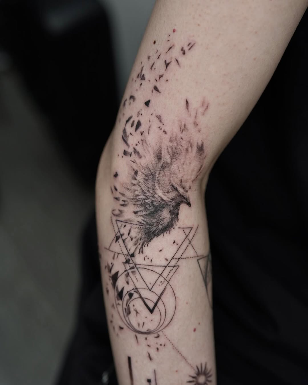 Tattoo by @arthoitam — black_and_grey, geometric