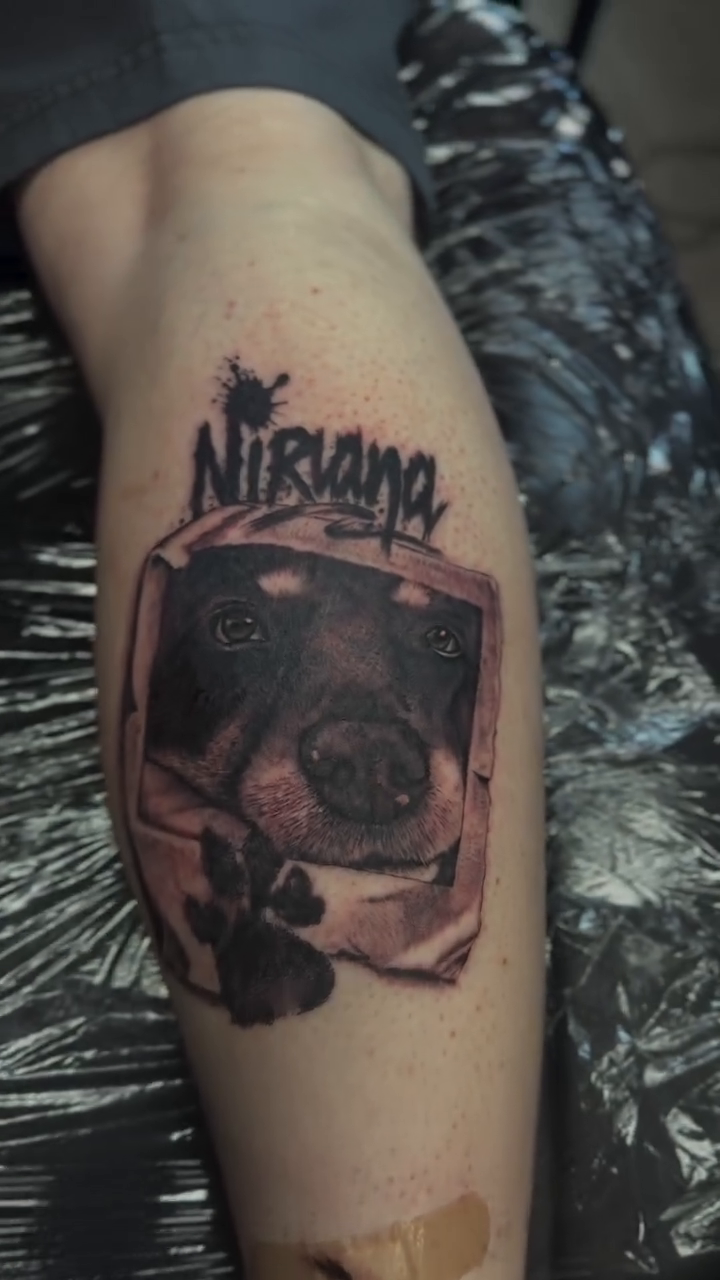 Tattoo by @vkilamb_studiotattoo — realism, black_and_grey