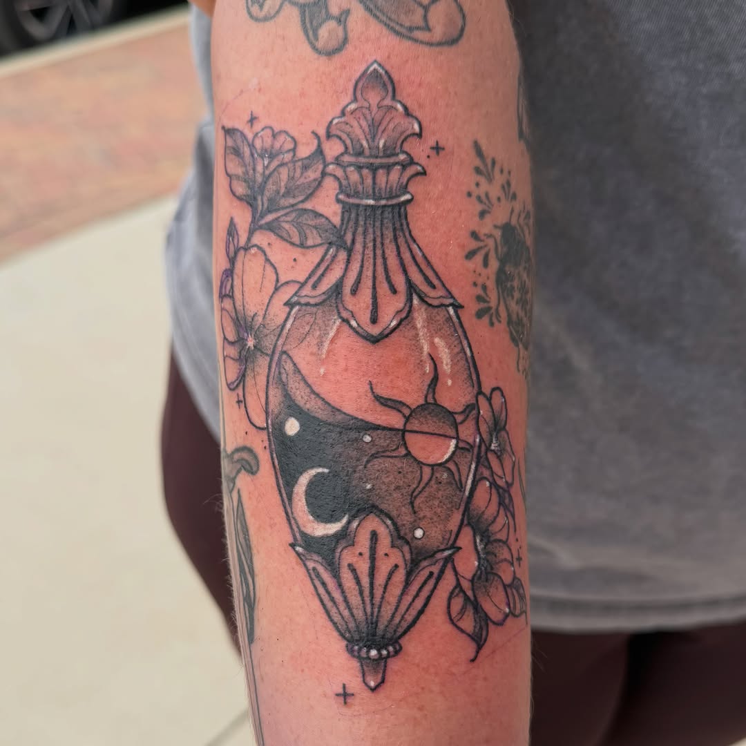 Tattoo by @sinfulwaifu β black_and_grey, ornamental