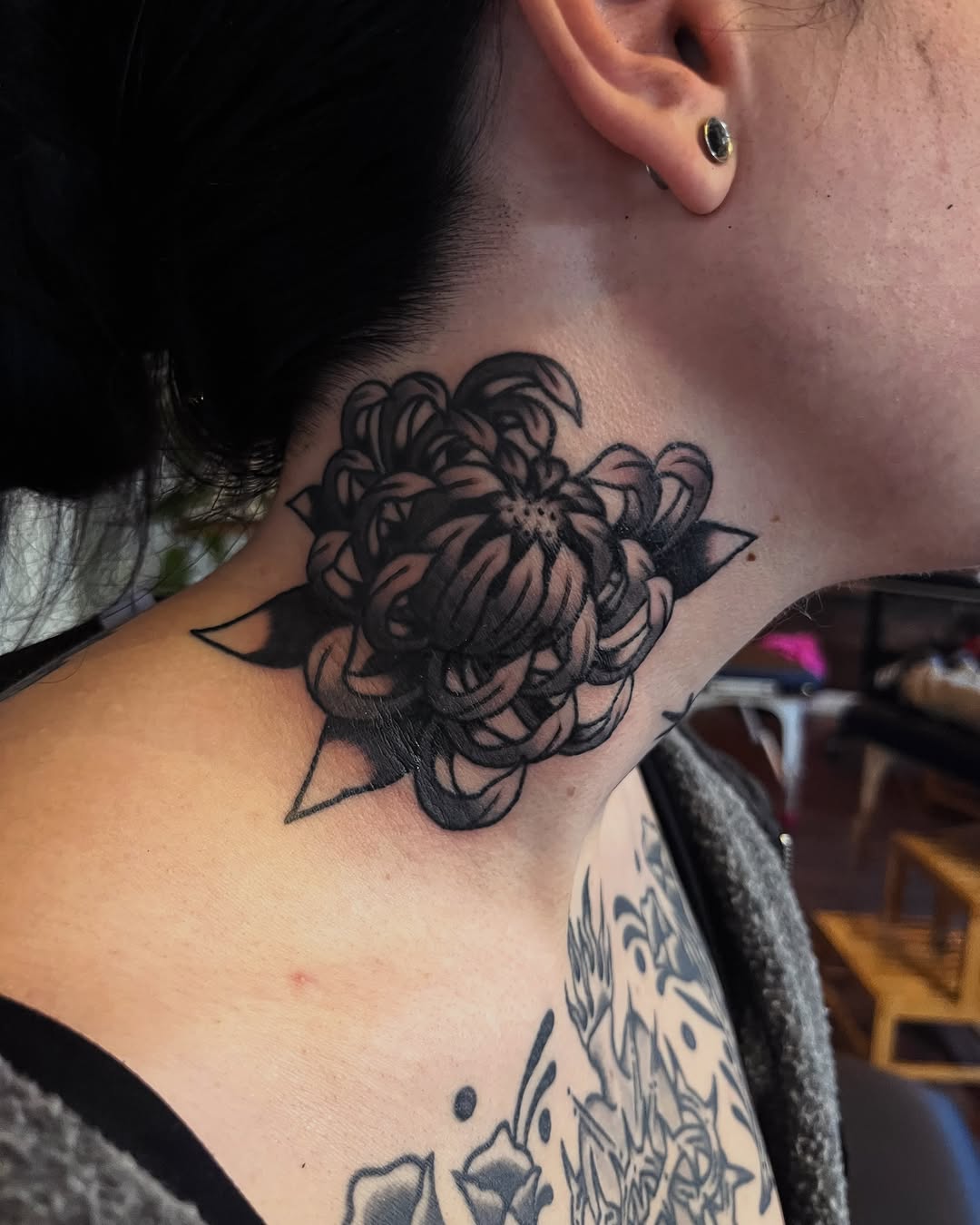 Tattoo by @snakelicausi — black_and_grey, realism