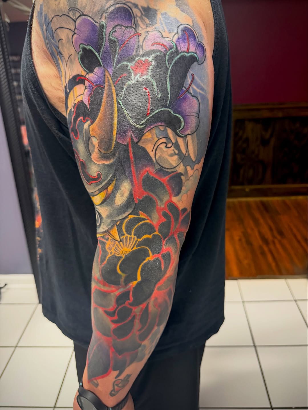 Tattoo by @madx.ink — japanese_irezumi, black_and_grey