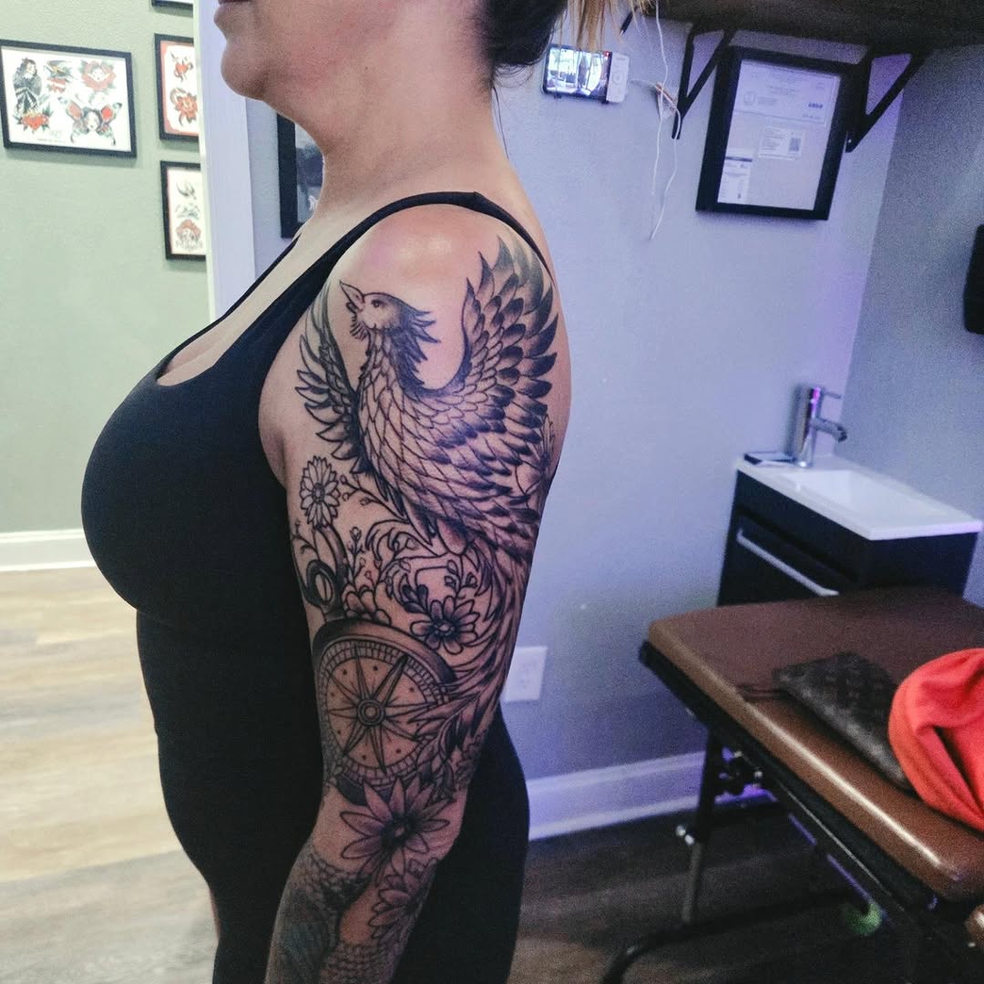 Tattoo by @barryhuffman77 — black_and_grey, realism