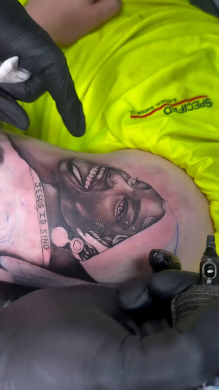 Tattoo by @oeuvre.ink — realism, black_and_grey