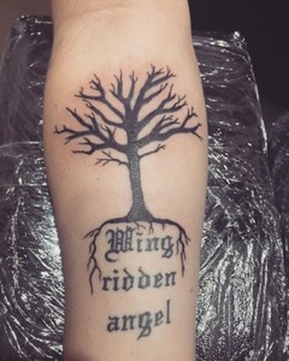 Tattoo by @clear_river_mt — lettering_script