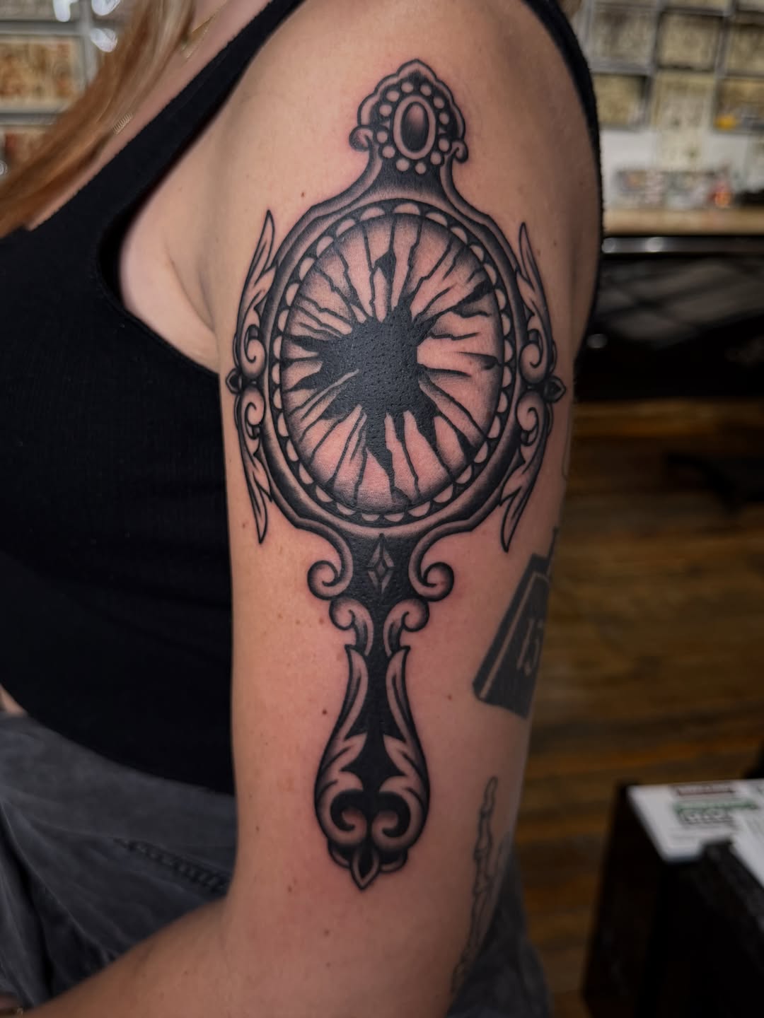 Tattoo by @logansightart — black_and_grey, ornamental