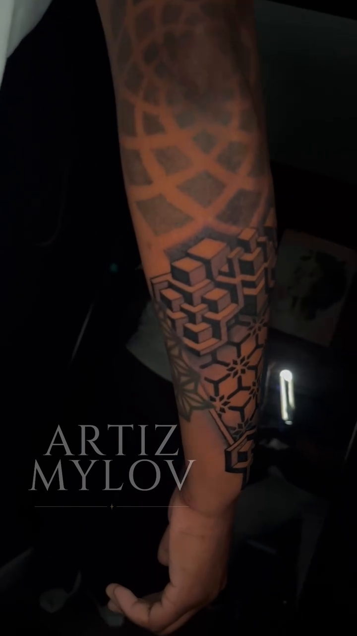 Tattoo by @artizmylov — geometric, black_and_grey