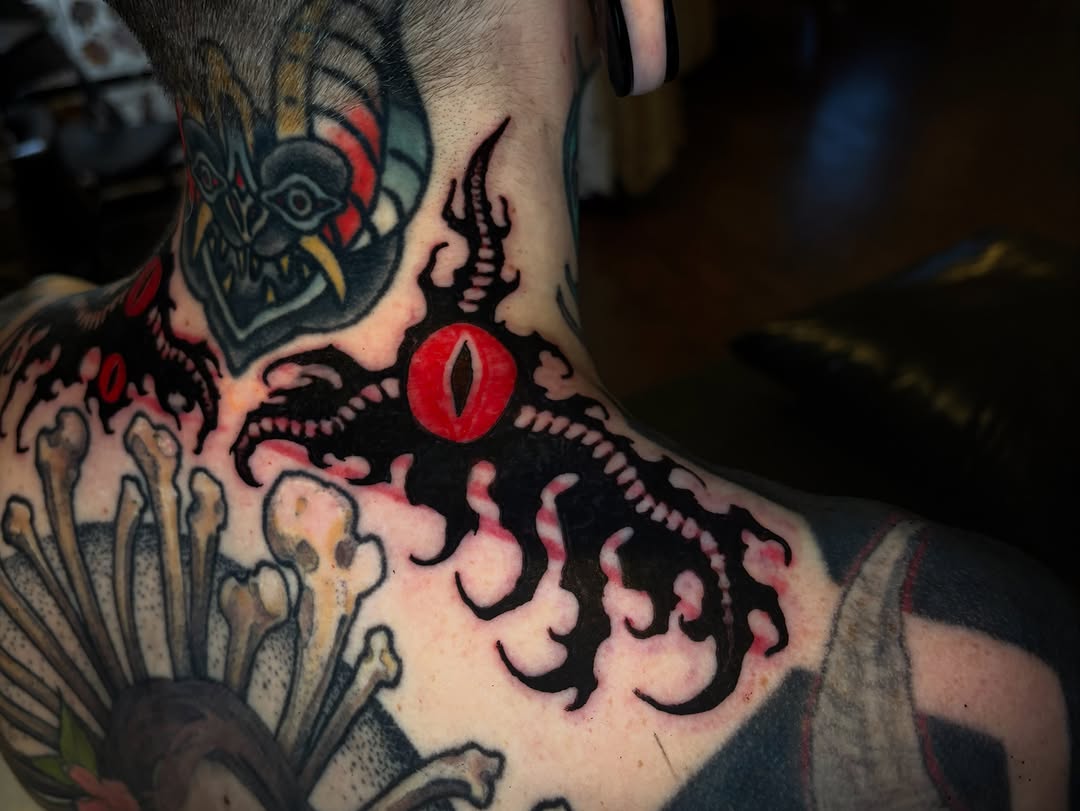 Tattoo by @the.sprouler — blackwork, dark_realism