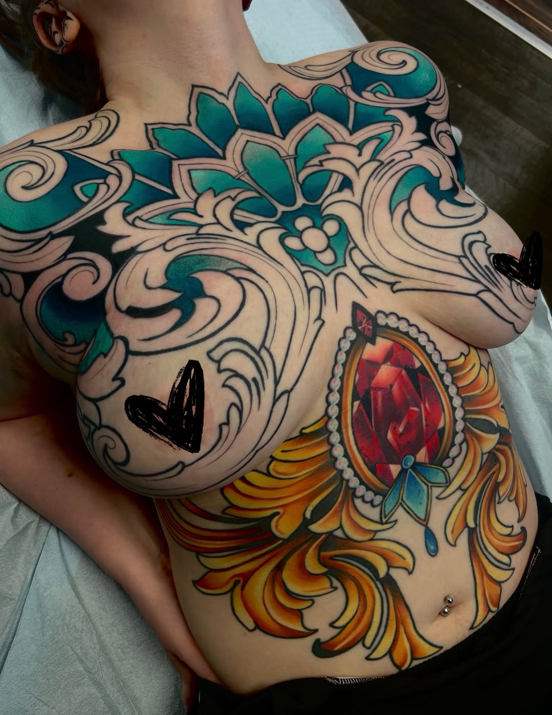 Tattoo by @finelineperception — ornamental, neo_traditional