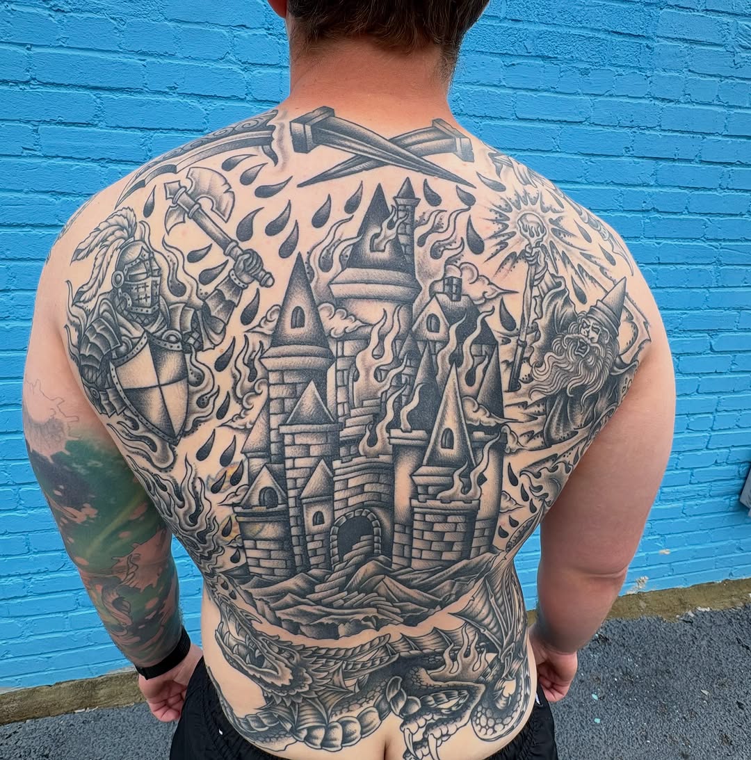 Tattoo by @connorcampbelltattoos — black_and_grey, illustrative