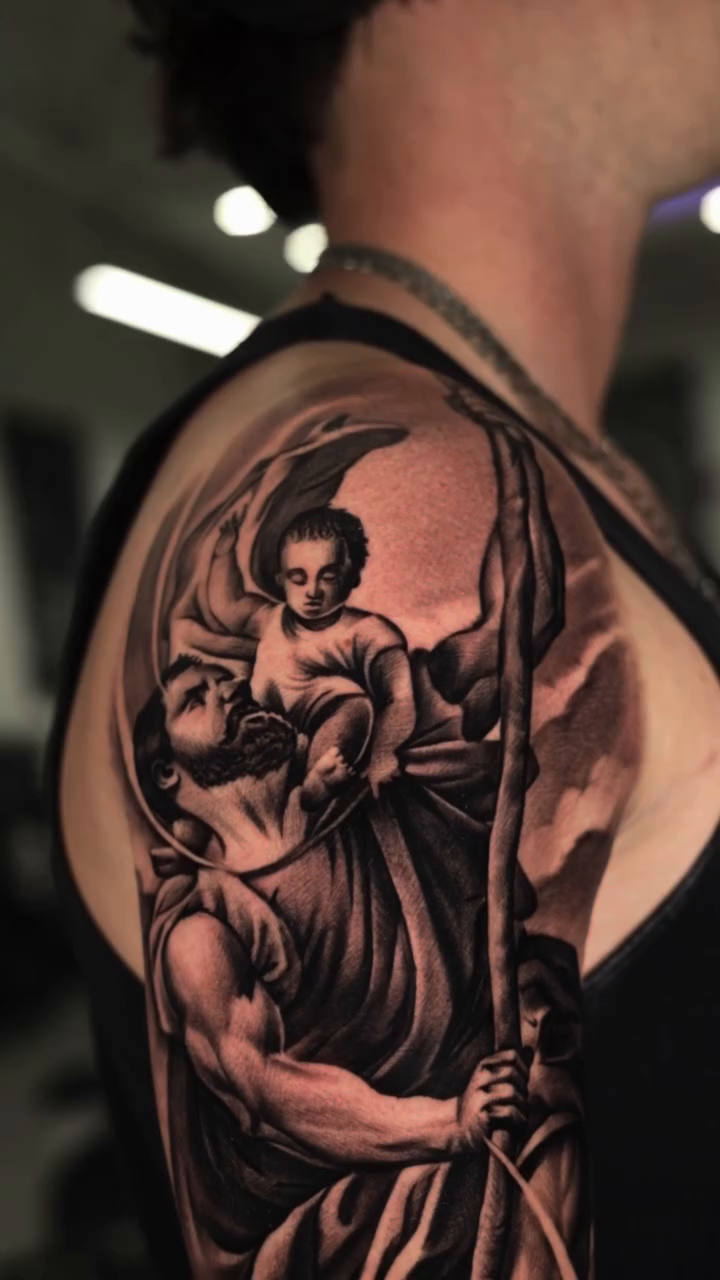 Tattoo by @lys__ink — realism, black_and_grey
