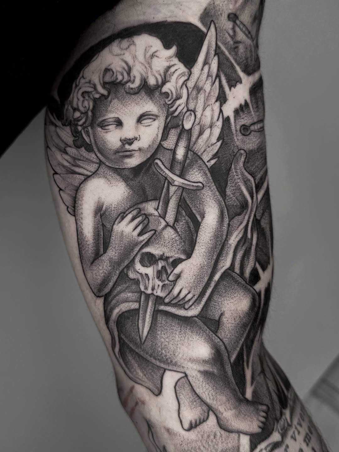 Tattoo by @panyvinoo โ dotwork, dark_realism