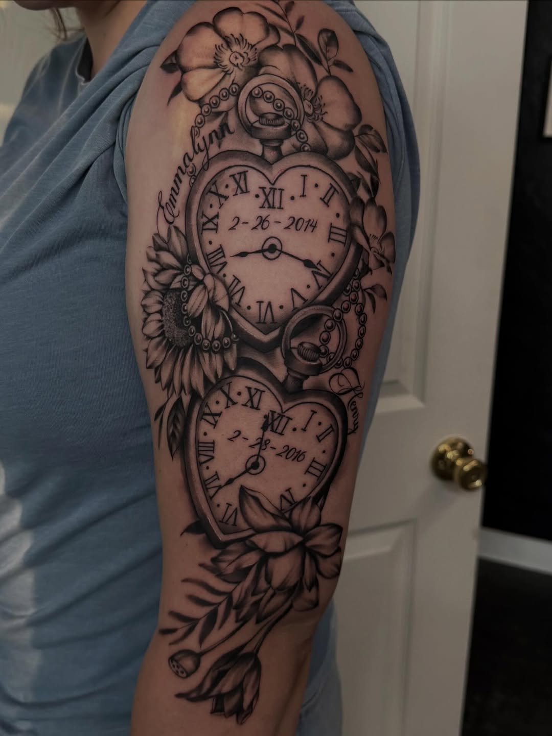 Tattoo by @whip_spurstattoo — black_and_grey, lettering_script
