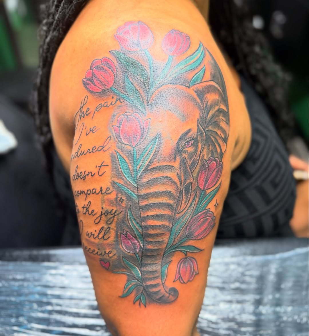 Tattoo by @ink_by_tyga — realism, lettering_script