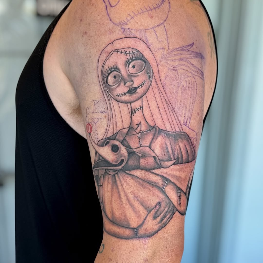Tattoo by @disnerdtattoo — anime, black_and_grey