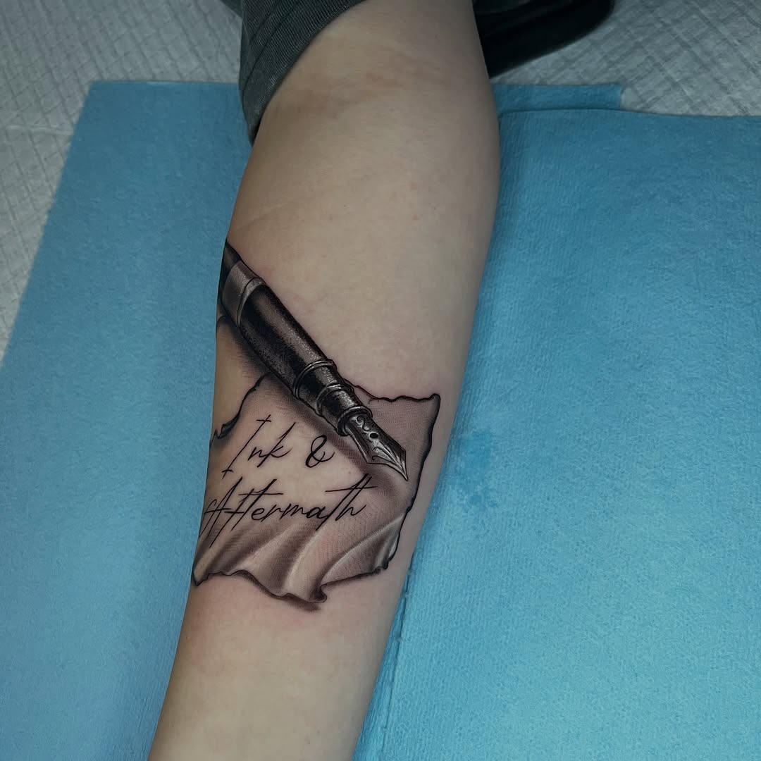 Tattoo by @kelvin_joet — black_and_grey, lettering_script