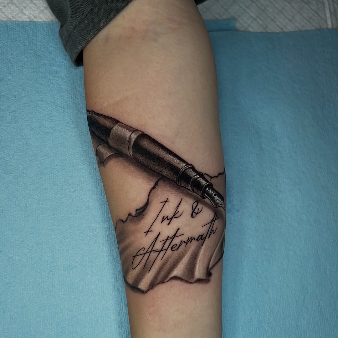 Tattoo by @kelvin_joet — realism, lettering_script
