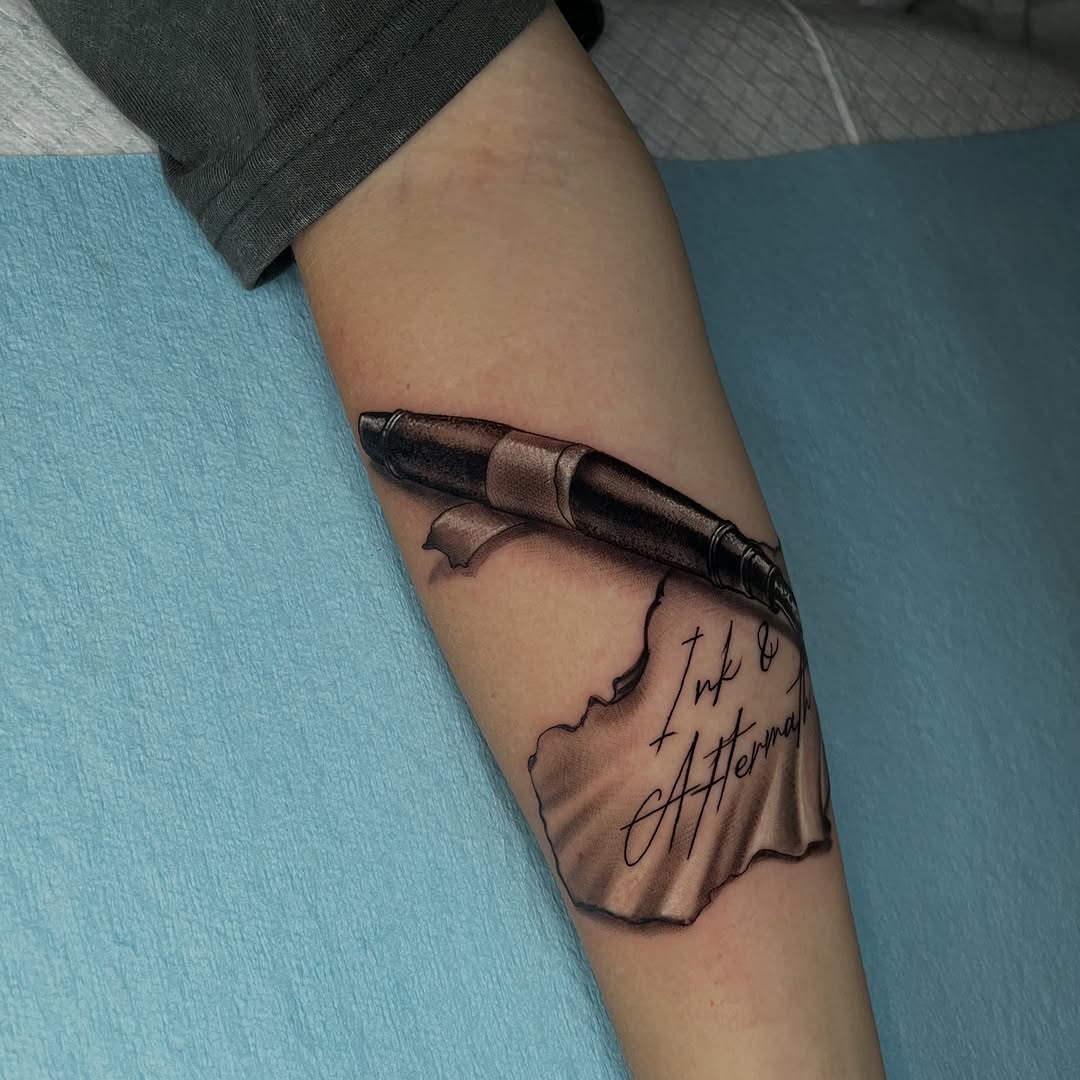 Tattoo by @kelvin_joet — realism, lettering_script