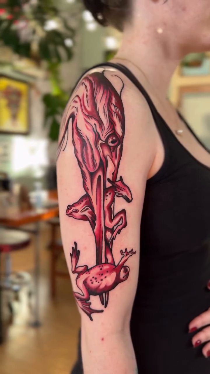 Tattoo by @quantum.jungle — dark_realism, trash_polka