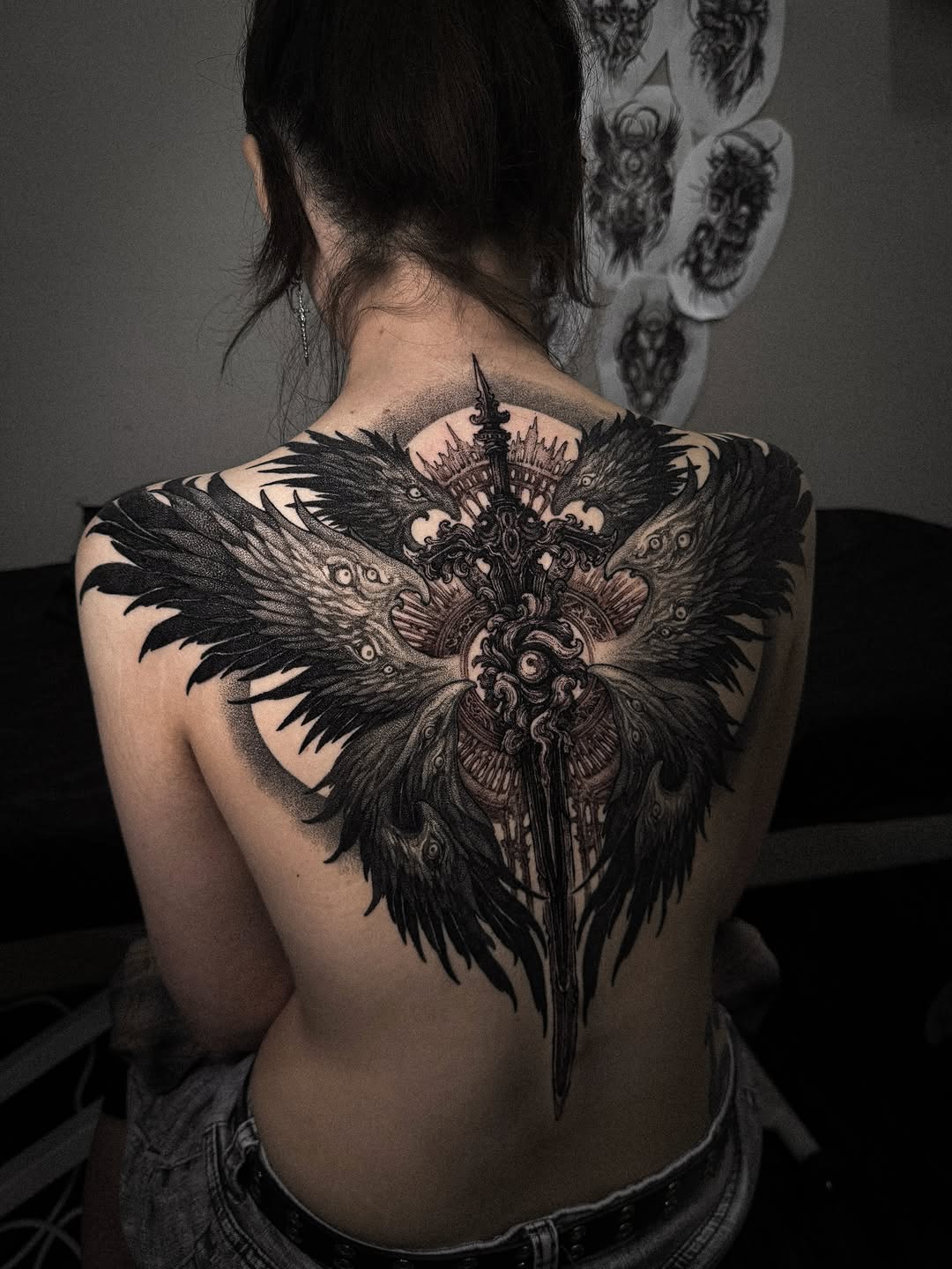 Tattoo by @rokyeom_ — black_and_grey, dark_realism