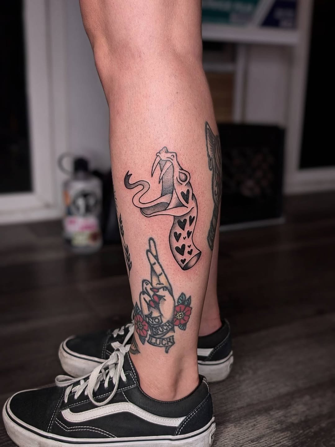 Tattoo by @elise_inks — american_traditional, lettering_script