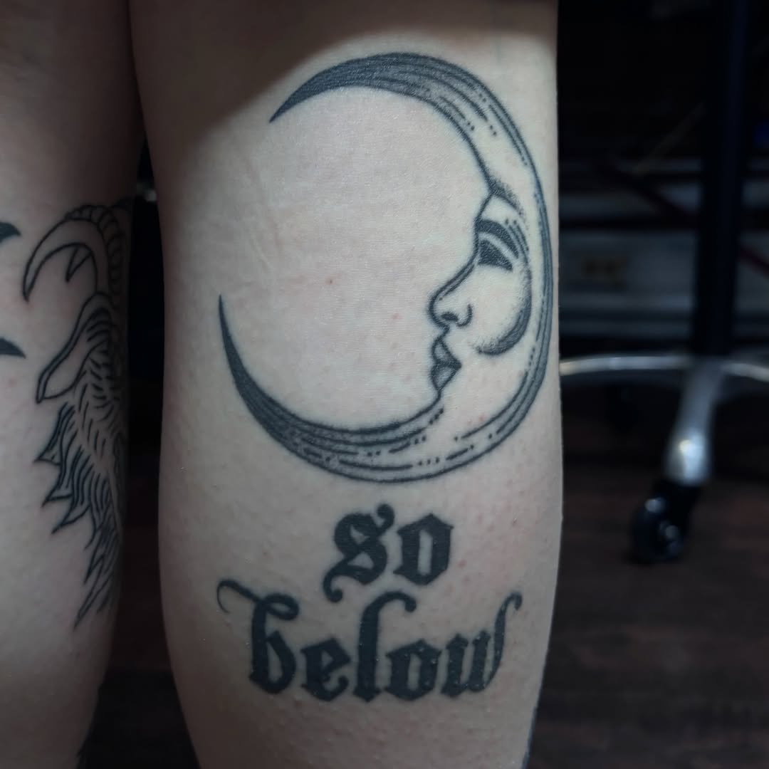Tattoo by @tattoosbysamira — lettering_script, black_and_grey