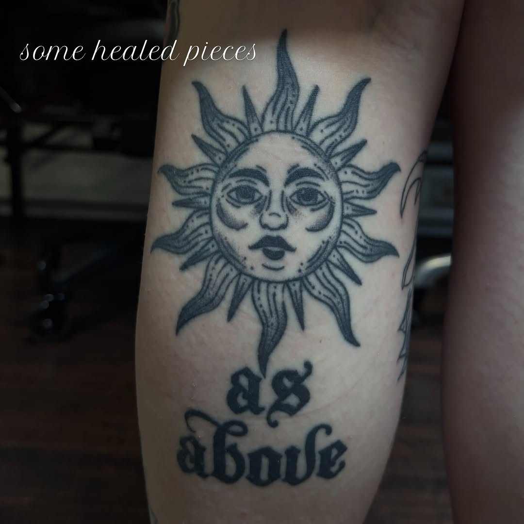 Tattoo by @tattoosbysamira — black_and_grey, lettering_script