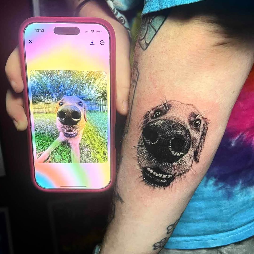 Tattoo by @rottenronnietattoos — realism, black_and_grey