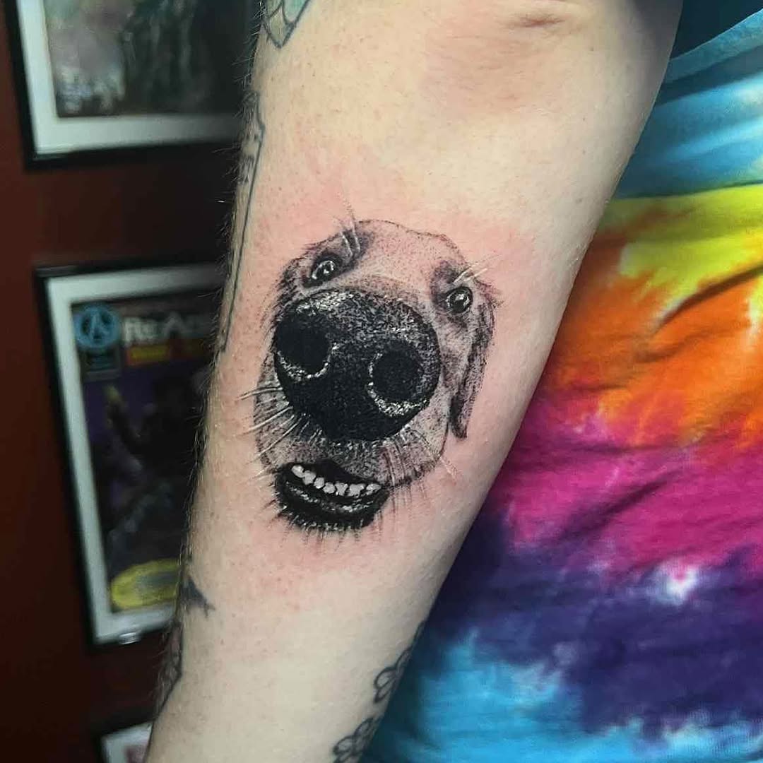 Tattoo by @rottenronnietattoos — realism, black_and_grey