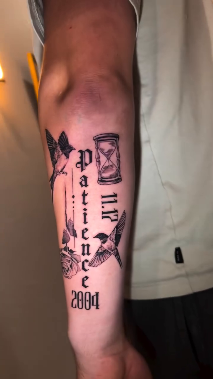 Tattoo by @chrisdoyletattoos โ fine_line, lettering_script