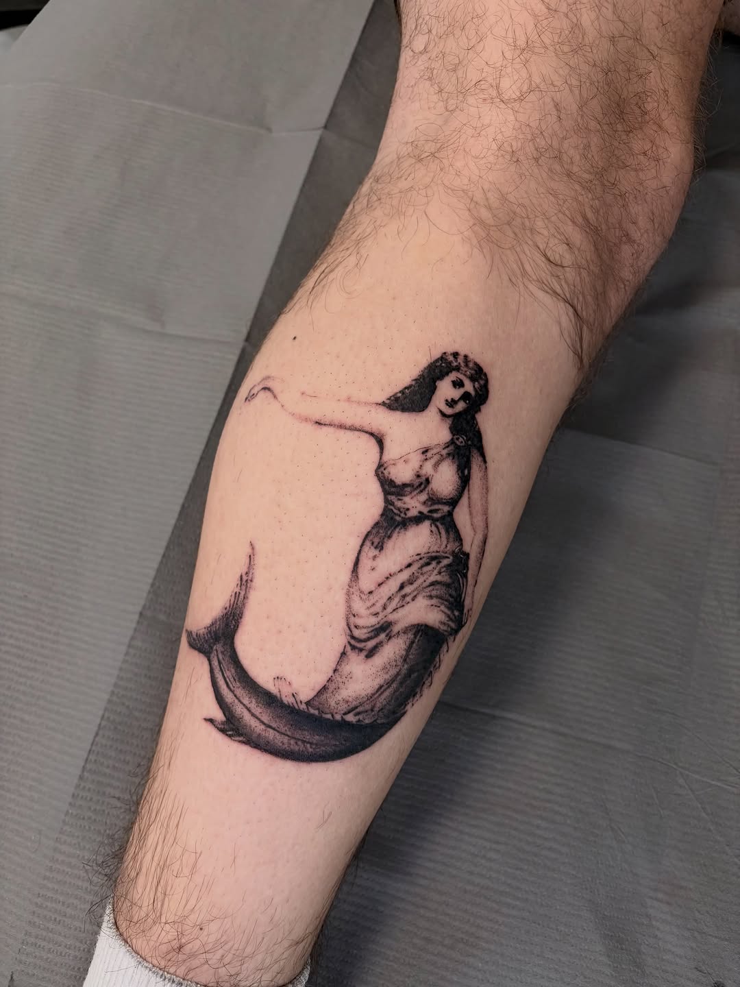 Tattoo by @neildoestattoos — black_and_grey, realism