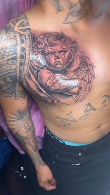 Tattoo by @cdavidta2z — black_and_grey, realism