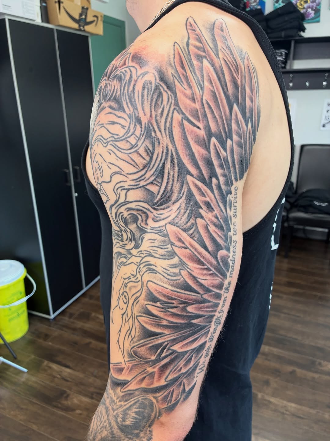 Tattoo by @streetmeat.tat — realism, black_and_grey