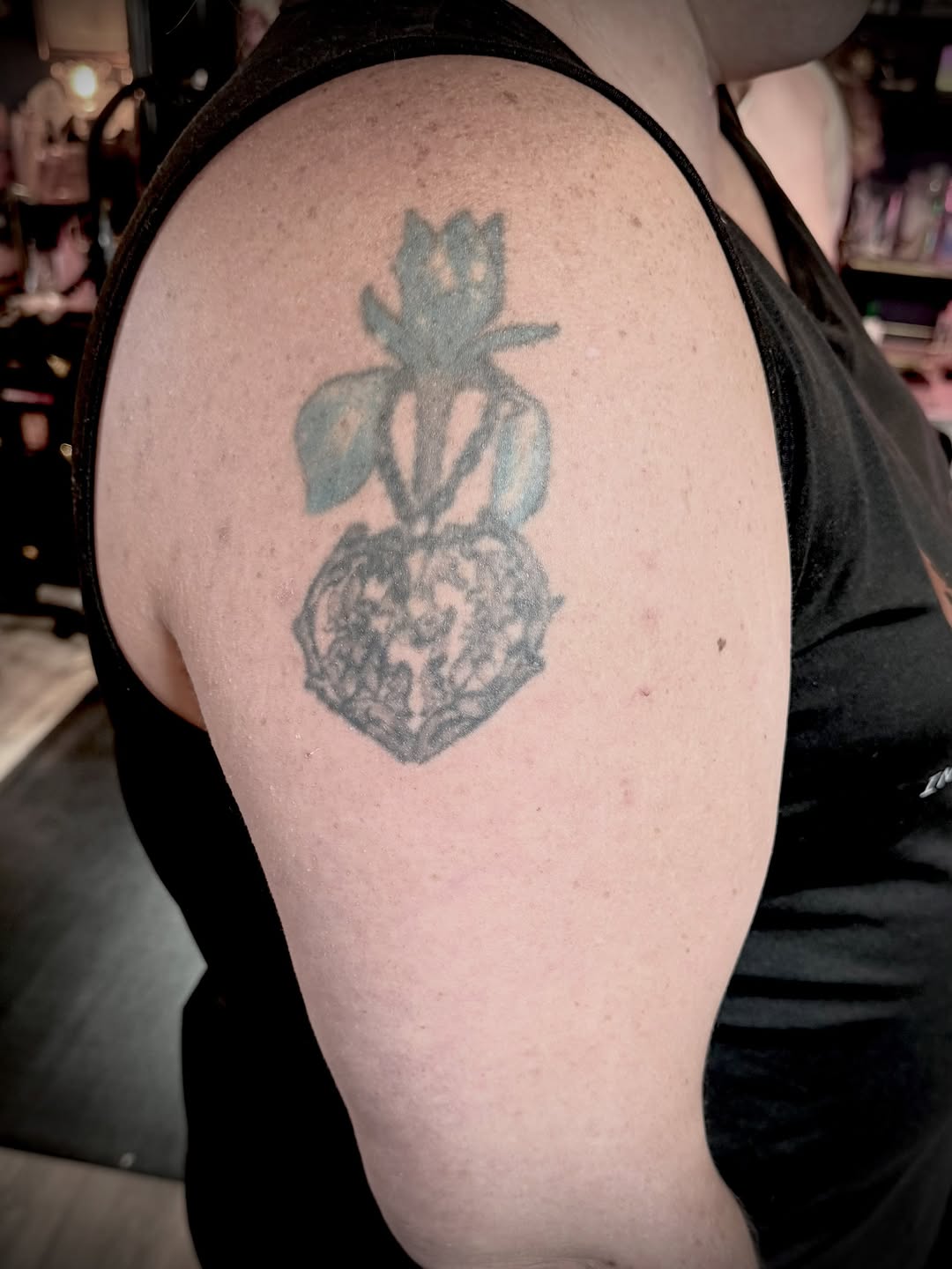 Tattoo by @uncommoncreature — black_and_grey
