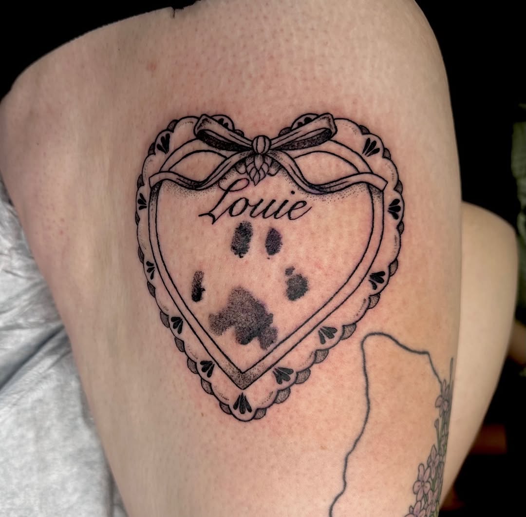 Tattoo by @apa_tattoos — lettering_script, black_and_grey