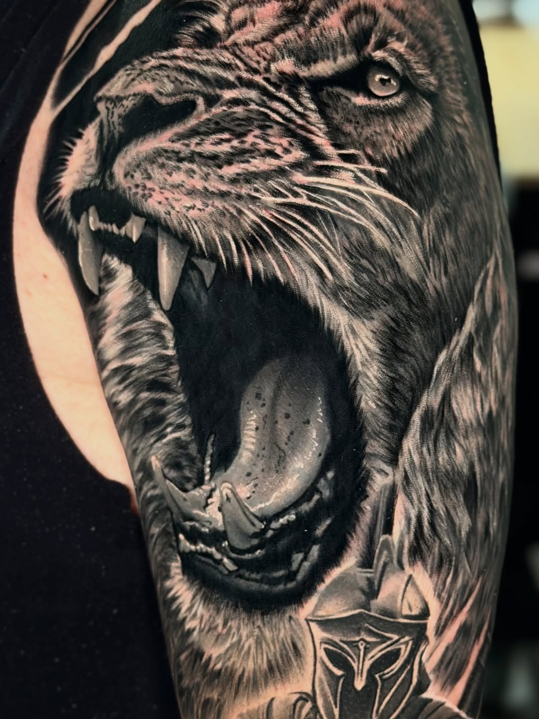 Tattoo by @monkey.tattoo.art β realism, black_and_grey