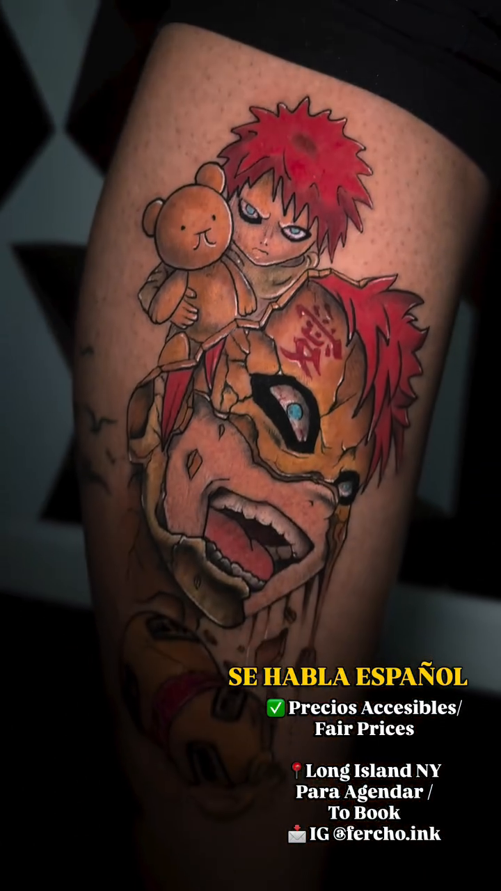 Tattoo by @fercho.ink — anime, realism